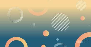 Abstract minimal gradient geometric circle background vector