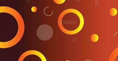 Abstract minimal gradient geometric circle background vector