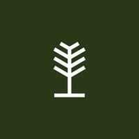 Nature logo design concept. Simple bold modern tree logo Minimal icon of abstract tree leaf. Modern vector illustration square shape tree. bold minimalist logo.