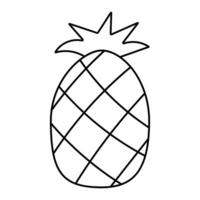 pineapple fruit food health summer sweet icon vector