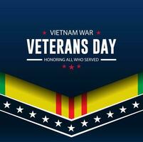 Vietnam War Veterans Day background vector illustration