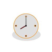 minimalista oro pared reloj aislado en blanco antecedentes vector