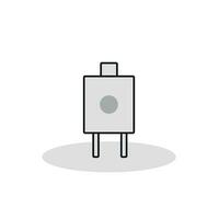 electrical plug on white background vector