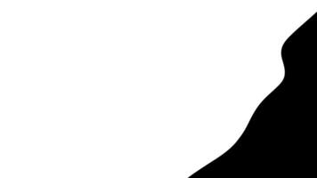 bianca liquido transizioni nel mano disegnato cartone animato scarabocchio stile su pianura nero sfondo video