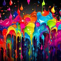 colorful paint splash abstract background, AI Generative photo