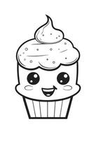 Ice Cream Coloring Page vector