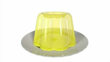 a yellow jelly jar on a white surface video