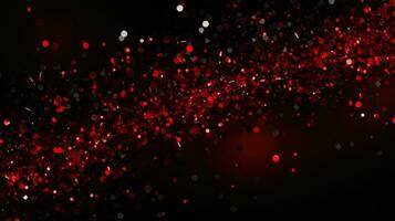 Red and black glitter - bokeh abstract background and texture AI Generative photo