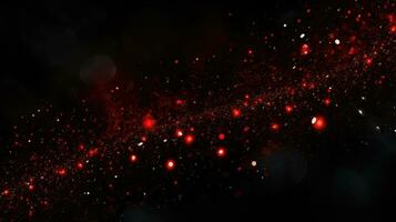 Red and black glitter - bokeh abstract background and texture AI Generative photo