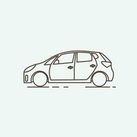 línea coche vector ilustración sencillo