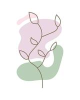 Abstract Plant Background organic in pastel color vector