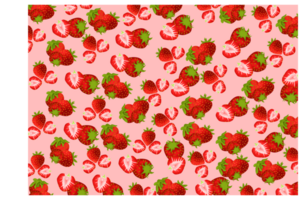 Strawberry Fruit Pattern Background png