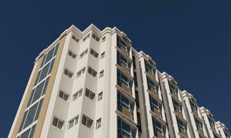 ver de hotel edificio terminado azul cielo escena 3d hacer arquitectura fondo de pantalla antecedentes foto