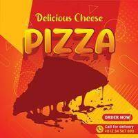 delicious burger and pizza food menu social media post promotion web banner design. vector