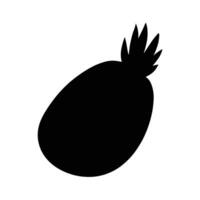 black Fruit silhouette in white background vector