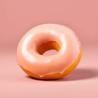 AI Generated A donut on a bright background. photo