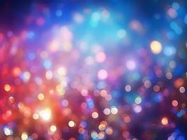 AI Generated Abstract multicolored background in full focus with neon lights photo