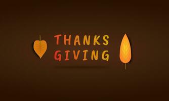 Thanksgiving greeting card abstract background template with autumn leafs. Suitable for celebration, decoration, invitation, banner, brochures photo