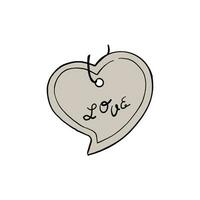 vector ilustración de elegante beige nombre tarjeta corazón conformado. imagen para tarjeta postal o dulces o regalo caja para cumpleaños nuevo año madres día valentines día