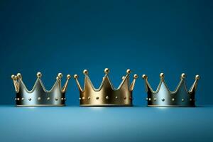 AI Generated Three crowns as a symbol of the celebration of the Day of the Three Kings photo