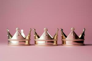 AI Generated Three crowns as a symbol of the celebration of the Day of the Three Kings photo