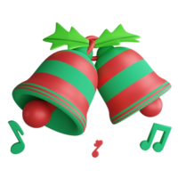 Weihnachten Glocken Clip Art eben Design Symbol isoliert auf transparent Hintergrund, 3d machen Weihnachten und Neu Jahr Konzept png