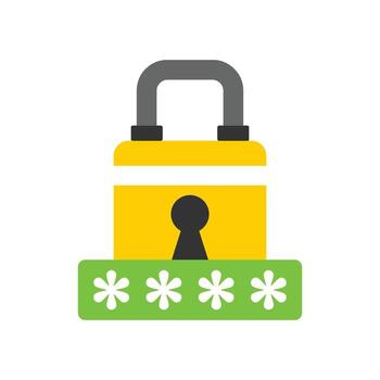seguridad elemento vector plano diseño