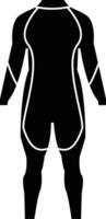 buceo traje de neopreno icono. manga completa traje de neopreno signo. buceo traje de baño símbolo. plano estilo. vector