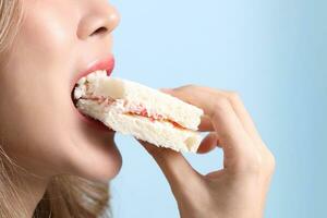 Woman Eating Food photo