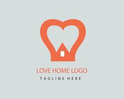 hogar corazón amor icono logo vector ilustrador hogar amor logo símbolo diseño.