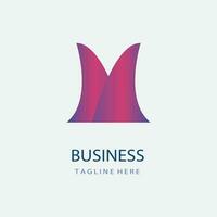 modern M letter colorful logo vector. M LOGO WITH COLORFUL GRADIENT CONCEPT. vector