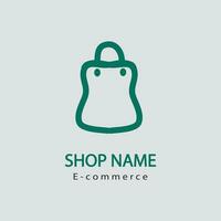 Online shopping logo design vector illustrator. online shopping bag logo concept design.