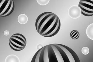 Black and white duotone pattern ball background for promotion or presentation. vector