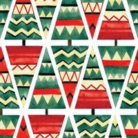 seamless Christmas pattern with fir trees in Scandinavian style. festive print minimalism. vector