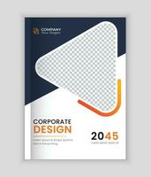 Business Book Cover Design Template. Abstract Business Annual Report Template. vector
