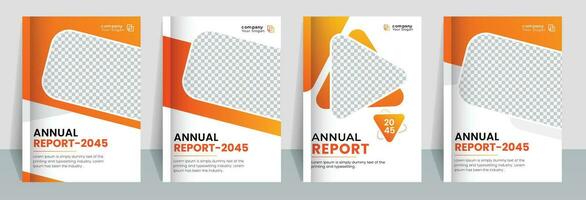 Business Book Cover Design Template. Abstract Business Annual Report Template bundle . vector