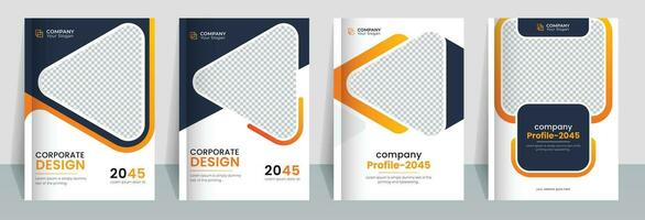 Business Book Cover Design Template. Abstract Business Annual Report Template bundle . vector