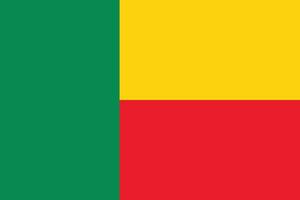 Flat Illustration of Benin flag. Benin flag design. vector