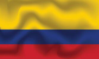 Flat Illustration of Colombia flag. Colombia flag design. Colombia wave flag. vector