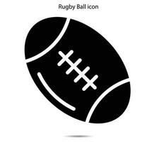 icono de pelota de rugby vector