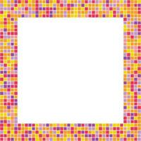 mosaic frame element design pattern vector