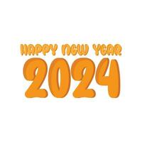 happy new year 2024 icon vector