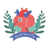 World Heart Day Vector Art. Simple designs Heart Day Celebration