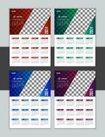 Vector Wall Calendar Design Template 2024