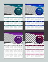 Vector Wall Calendar Design Template 2024