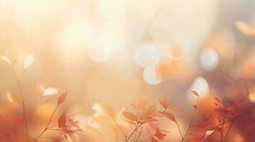 Autumn background with blur effect, AI Generative photo