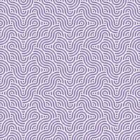 Seamless abstract geometric purple japanese overlapping circles lines and waves pattern vector