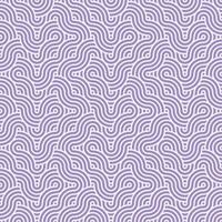 Seamless abstract geometric purple japanese overlapping circles lines and waves pattern vector