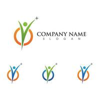 Human character logo sign vector