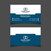 minimal abstract business card design template vector